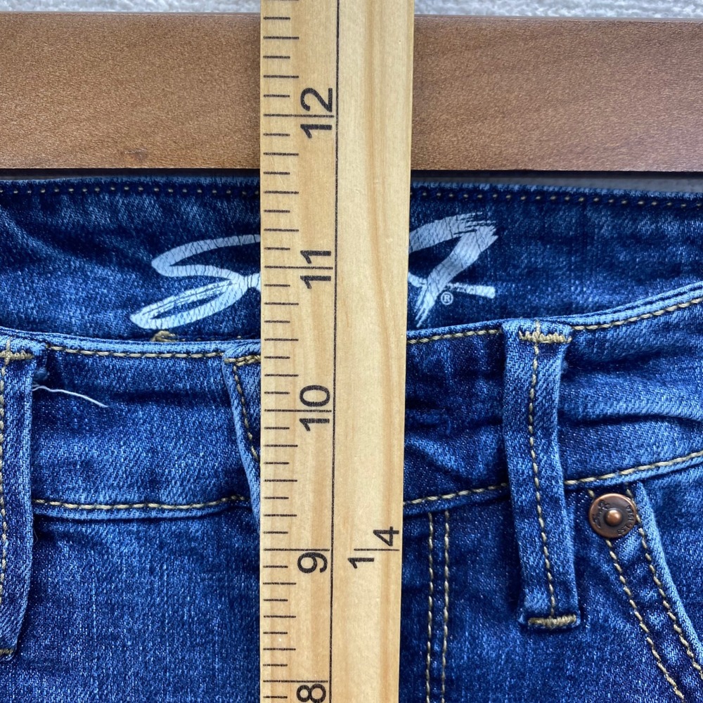 Seven7 Womens Skinny Jeans Medium Wash High Rise Blue Denim Pants Size 4 (29x27) - Picture 7 of 12
